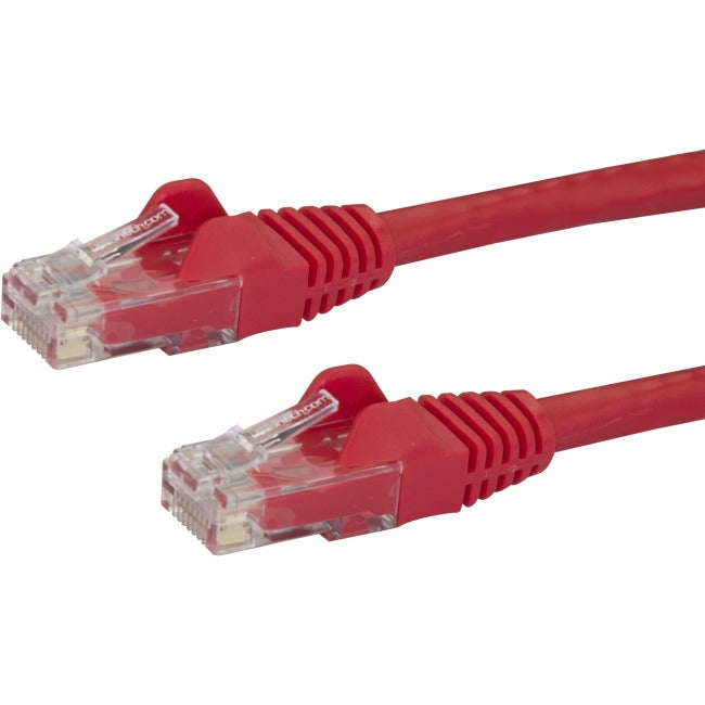 StarTech.com Câble Ethernet CAT6 6 pouces - Rouge Gigabit sans accroc - 100 W PoE UTP 650MHz Catégorie 6 Cordon de raccordement Câblage certifié UL/TIA