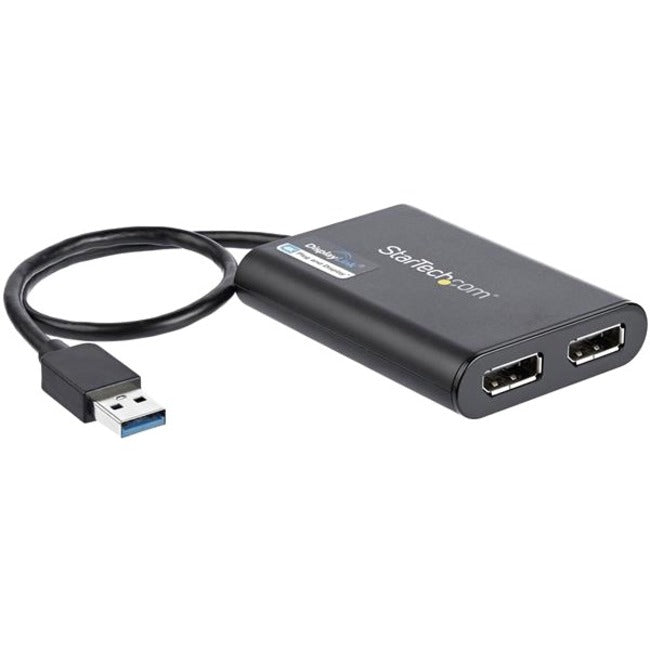 Adaptateur DisplayPort USB vers deux moniteurs StarTech.com - 4K 60 Hz - USB 3.0 5 Gbit/s - DisplayLink Cert. - Stock limité, article similaire USBA2DPGB