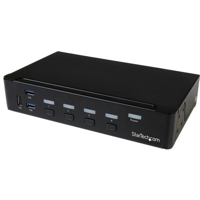 StarTech.com Commutateur KVM DisplayPort 4 ports - Commutateur KVM DP avec hub USB 3.0 intégré pour périphériques - 4K 30 Hz