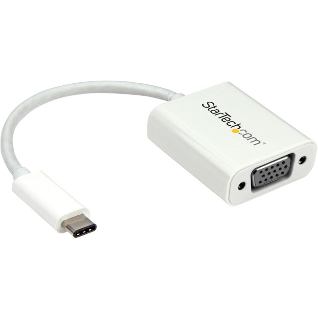 StarTech.com Adaptateur USB-C vers VGA - Blanc - Compatible Thunderbolt 3 - Adaptateur USB C - Convertisseur de clé USB Type C vers VGA
