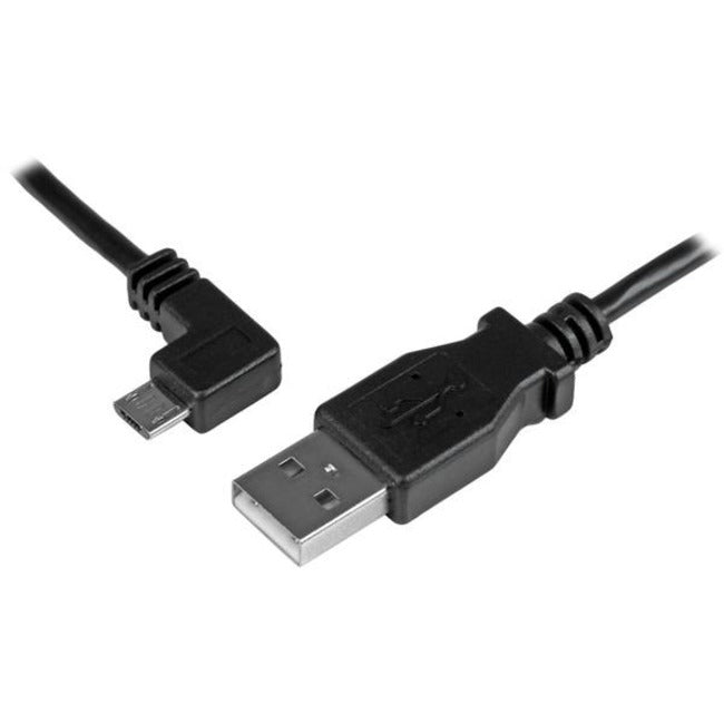 StarTech.com Câble de charge et de synchronisation micro-USB à angle gauche de 2 m 6 pi M/M - USB 2.0 A vers Micro-USB - 24 AWG