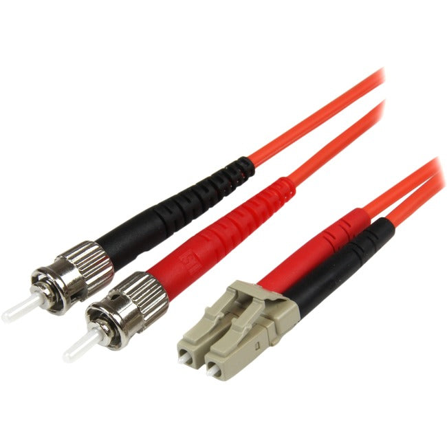 Câble fibre optique StarTech.com 2 m - Duplex multimode 50/125 - LSZH - LC/ST - OM2 - Câble de raccordement fibre LC vers ST
