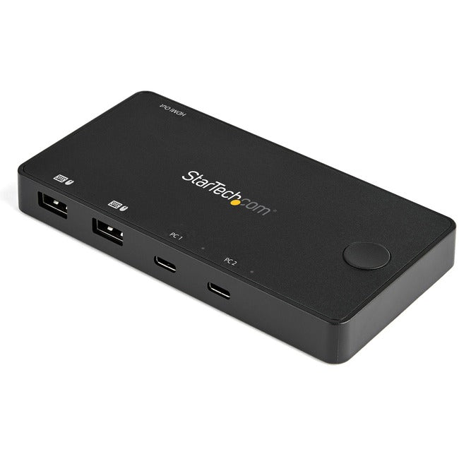 StarTech.com Commutateur KVM USB C 2 ports - HDMI 4K 60 Hz - Commutateur KVM de bureau UHD compact avec câbles USB de type C - MacBook ThinkPad alimenté par bus