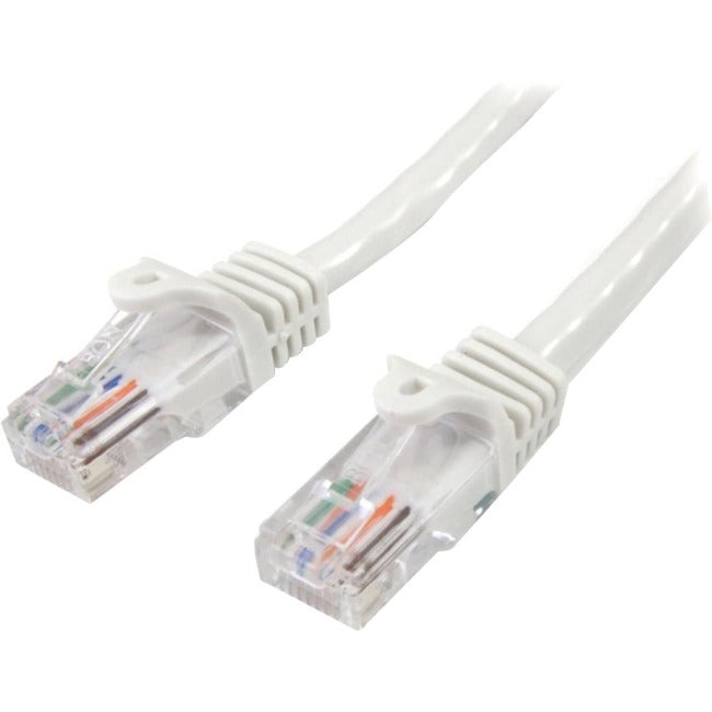 StarTech.com Câble de raccordement UTP Cat5e blanc sans accroc de 7 pieds