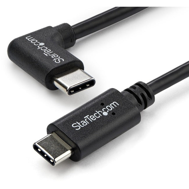 StarTech.com Câble USB-C à angle droit de 1 m 3 pi M/M - USB 2.0 - Câble USB de type C - Câble USB-C à 90 degrés - Câble USB C vers USB C - Câble de charge USB-C