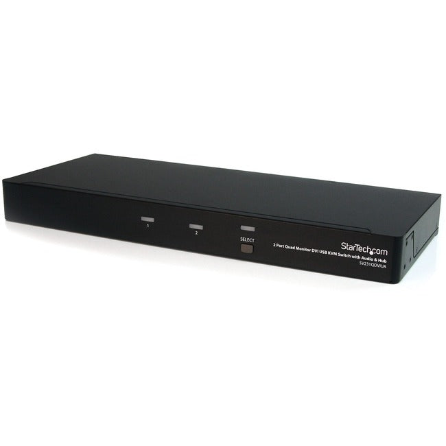 StarTech.com Commutateur KVM USB DVI double liaison 2 ports avec moniteur audio et concentrateur