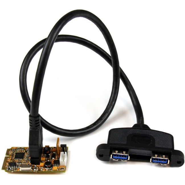 StarTech.com Carte adaptateur 2 ports SuperSpeed Mini PCI Express USB 3.0 avec kit de support et prise en charge UASP