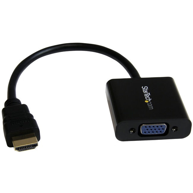 StarTech.com Adaptateur HDMI vers VGA - 1080p - 1920 x 1080 - Noir - Convertisseur HDMI - Adaptateur de moniteur VGA vers HDMI