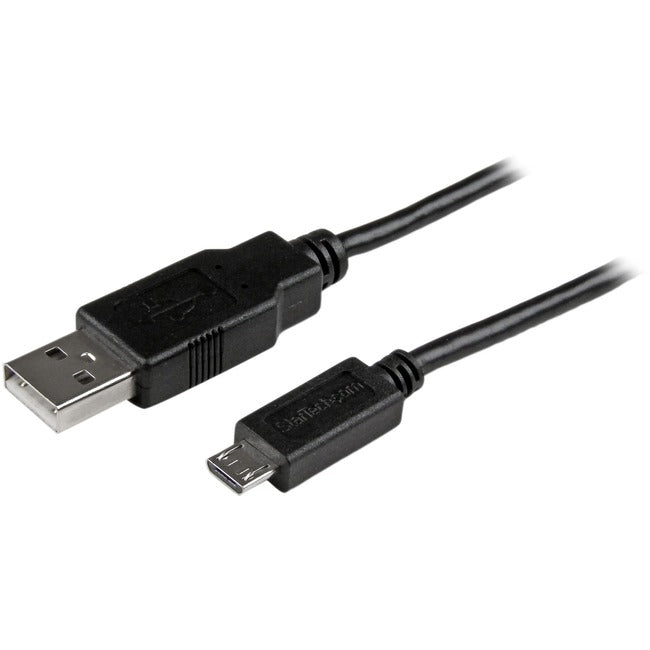 StarTech.com Câble de synchronisation de charge mobile USB vers micro USB mince de 30 cm pour smartphones et tablettes - A vers Micro B M/M