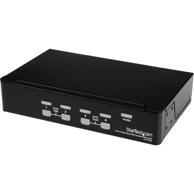 StarTech.com Commutateur KVM USB PS/2 à 4 ports 1U à montage en rack avec OSD