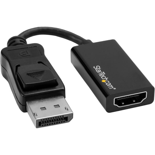 StarTech.com Adaptateur DisplayPort vers HDMI, convertisseur vidéo actif 4K 60 Hz DP 1.4 vers HDMI 2.0 pour moniteur/écran, connecteur DP à verrouillage