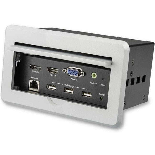 StarTech.com Conference Table Connectivity Box pour A/V - Chargement USB - LAN - Entrées HDMI / VGA / DisplayPort - Sortie HDMI - 4K