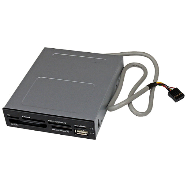 StarTech.com 3,5 pouces Front Bay 22-en-1 USB 2.0 Lecteur de carte mémoire multimédia interne - Noir