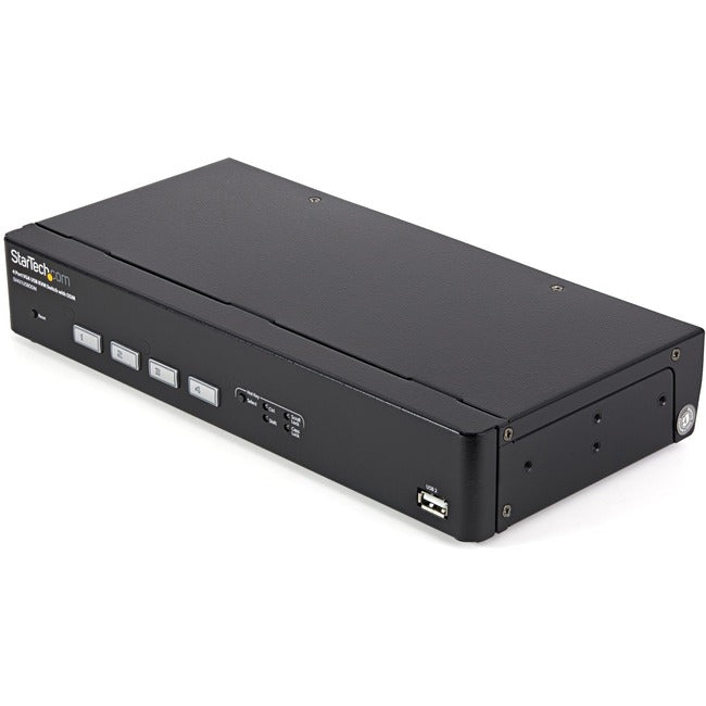 StarTech.com Commutateur KVM VGA USB 4 ports avec technologie de commutation rapide DDM et câbles