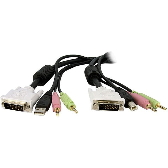 StarTech.com Câble de commutateur KVM 4 en 1 USB DVI de 4,5 m avec audio