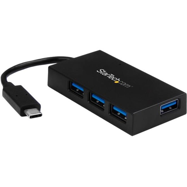 StarTech.com Hub USB C 4 ports - USB-C vers 4x USB-A (USB 3.0/3.1 Gen 1 SuperSpeed 5 Gbps) - Bus USB ou auto-alimenté - Hub de charge BC 1.2