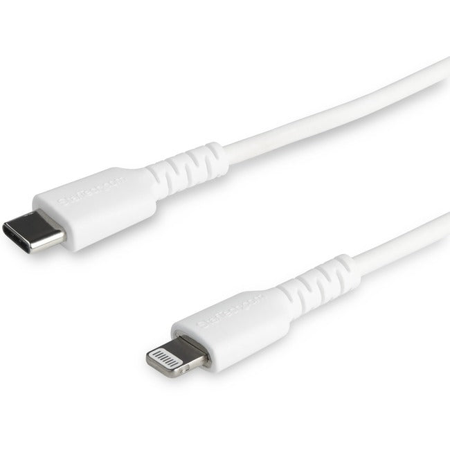 StarTech.com Câble blanc durable USB-C vers Lightning de 3 pieds/1 m, câble de charge/synchronisation robuste et robuste pour Apple iPhone/iPad certifié MFi