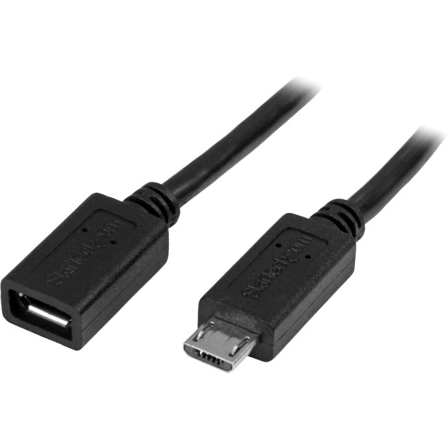 StarTech.com Câble d'extension Micro-USB 0,5 m 20 pouces - M/F - Câble Micro USB Mâle vers Micro USB Femelle