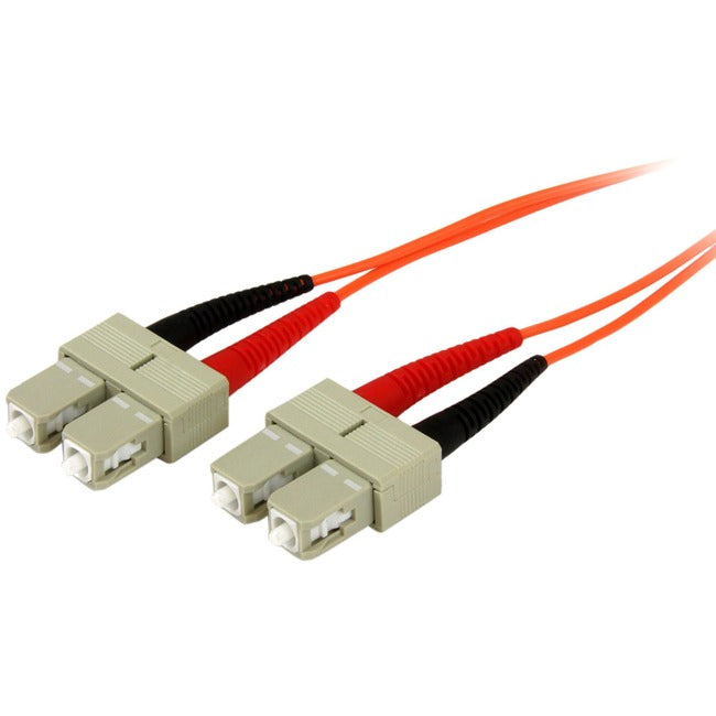 Câble fibre optique StarTech.com 2 m - Duplex multimode 50/125 - Plénum OFNP - SC/SC - OM2 - Câble de raccordement fibre SC vers SC
