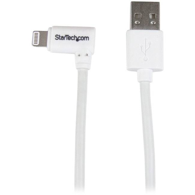 StarTech.com Câble Lightning coudé vers USB 1 m 3 ft - Blanc - Câble Lightning coudé pour iPhone / iPod / iPad