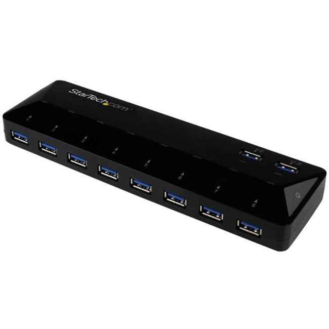StarTech.com Hub USB 3.0 10 ports avec ports de charge et de synchronisation - 2 ports 1,5 A - Hub USB de bureau et station de charge rapide