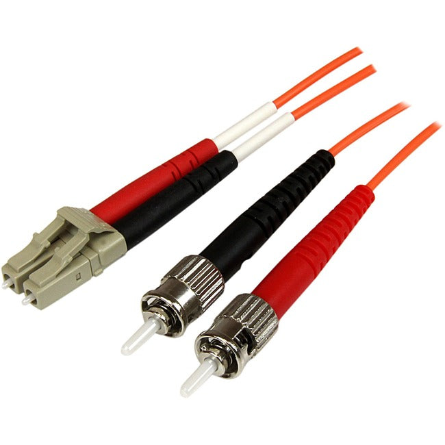 Câble fibre optique StarTech.com 1 m - Duplex multimode 50/125 - Plénum OFNP - LC/ST - OM2 - Câble de raccordement fibre LC vers ST
