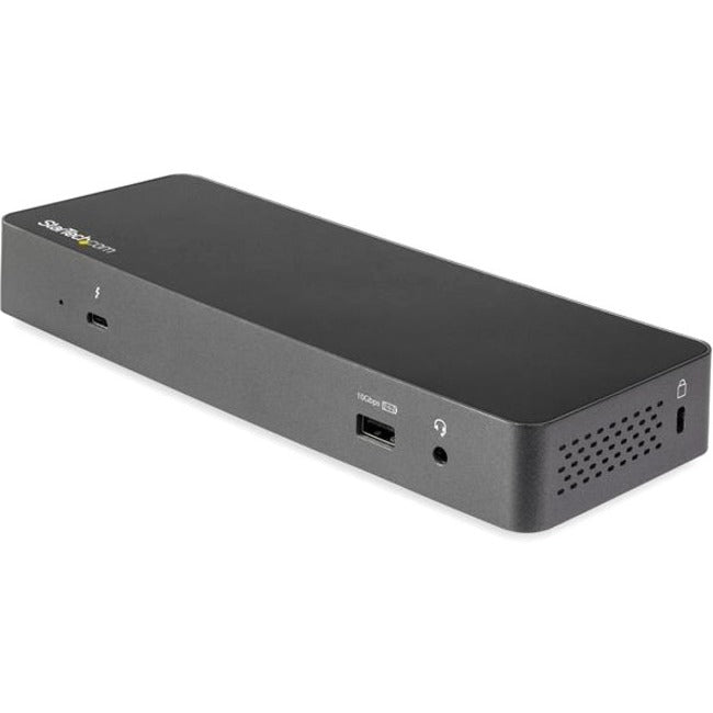 StarTech.com Thunderbolt 3 Dock w/ USB-C Compatibility - 4K60Hz DisplayPort Dual Monitor Laptop TB3 Docking Station - 5x USB, Gbe, 60W PD