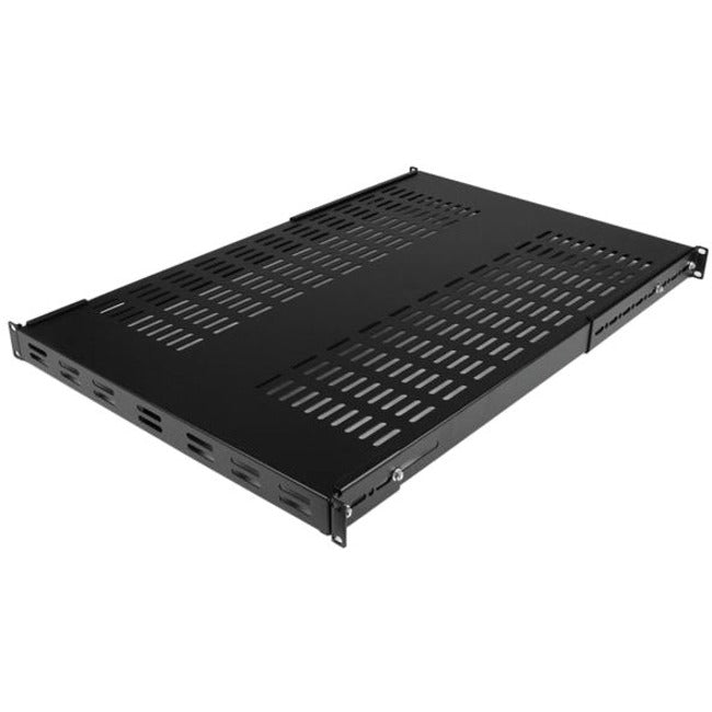 StarTech.com 1U Adjustable Mounting Depth Vented Rack Mount Shelf - Heavy Duty Fixed Rack Shelf - 250lbs / 113kg