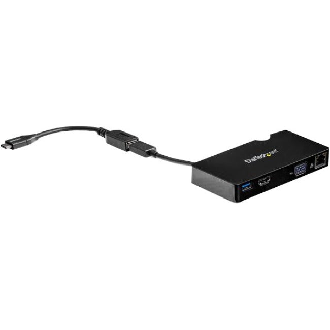 StarTech.com Adaptateur multiport USB 3.0 + Câble USB-C vers USB-A - Mac et Windows - Pour ordinateurs portables USB-A ou USB-C - HDMI et VGA - 1x Port USB-A - GbE