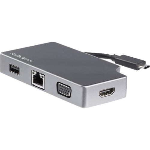 StarTech.com Adaptateur multiport USB C vers écran HDMI 4K ou VGA 1080p - Station d'accueil de voyage USB Type C 95 W PD Pass-Through, Gigabit Ethernet, USB-A