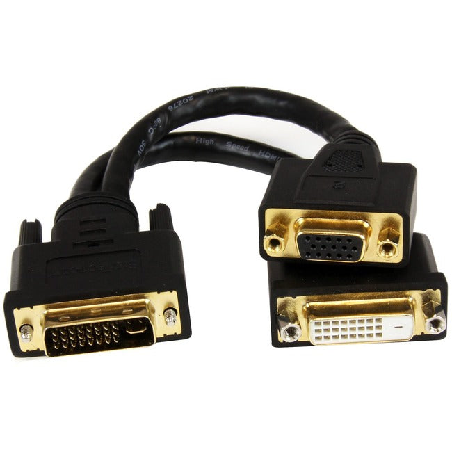 StarTech.com Câble répartiteur Wyse DVI 8 pouces - DVI-I vers DVI-D et VGA - M/F