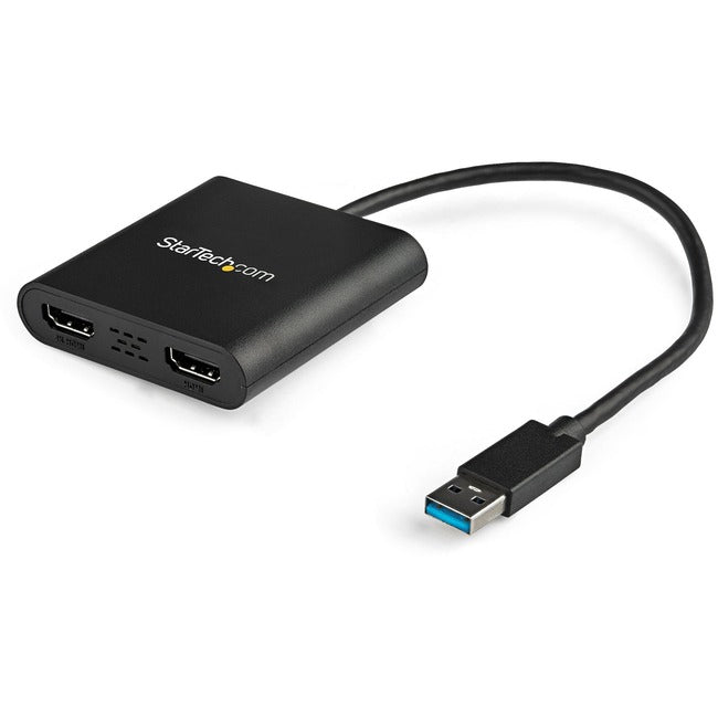 StarTech.com Adaptateur USB vers double HDMI - Adaptateur USB vers HDMI - USB 3.0 vers HDMI - Adaptateur d'affichage USB vers HDMI - Carte vidéo externe - 4K
