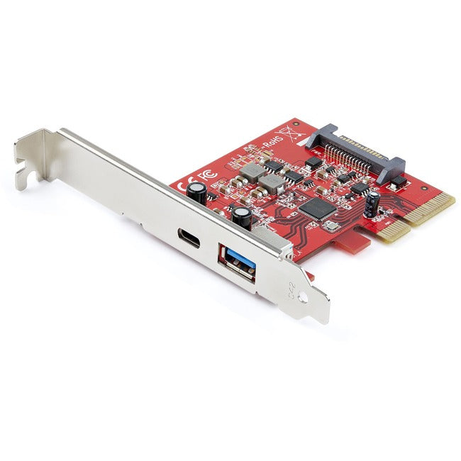StarTech.com Adaptateur de carte PCIe USB-A et USB-C 10 Gbit/s à 2 ports - Carte d'extension PCI Express USB 3.1 Gen 2 - Windows, macOS, Linux