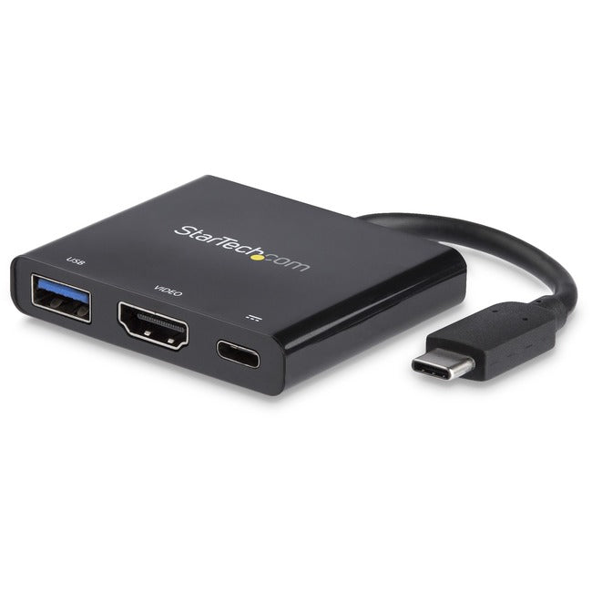 StarTech.com Adaptateur multiport USB C avec HDMI 4K et 1x USB 3.0 - PD - Mac et Windows - Adaptateur vidéo tout-en-un USB Type C