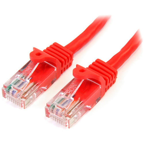 StarTech.com Câble de raccordement UTP Cat5e rouge sans accroc de 30 pi