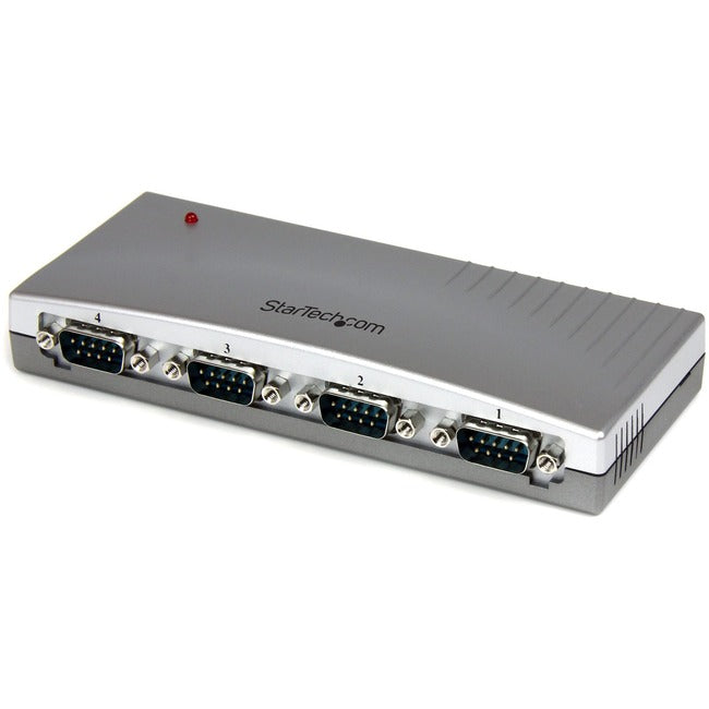 Hub adaptateur USB vers série StarTech.com - 4 ports - Alimenté par bus - DB9 (9 broches) - Série USB - Adaptateur USB vers série FTDI