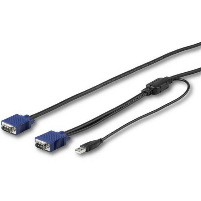Câble KVM USB de 3 m (10 pi) StarTech.com pour consoles à montage en rack StarTech.com - Câble de console KVM VGA et USB (RKCONSUV10)