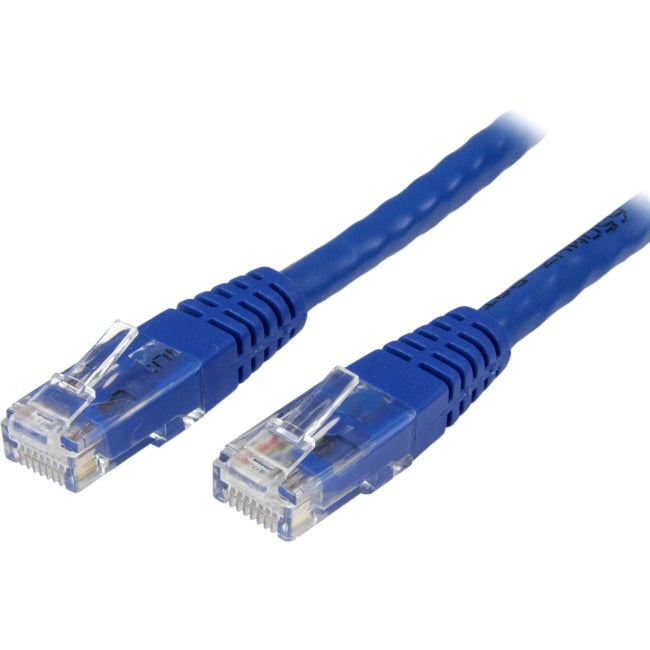 Câble Ethernet CAT6 de 35 pieds de StarTech.com - Gigabit moulé bleu - 100 W PoE UTP 650 MHz - Cordon de raccordement de catégorie 6 Câblage certifié UL/TIA
