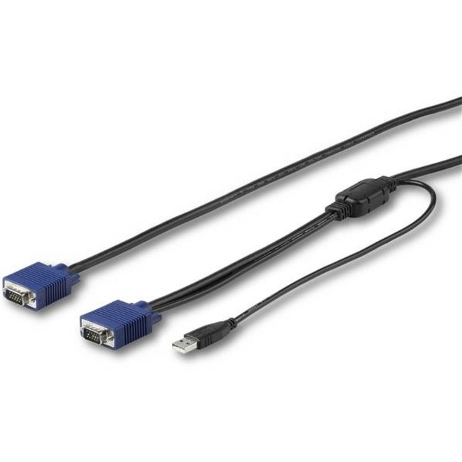 Câble KVM USB de 4,6 m de StarTech.com pour consoles StarTech.com à montage en rack - Câble de console KVM VGA et USB (RKCONSUV15)