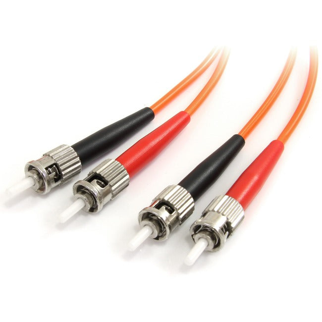 Câble fibre optique StarTech.com 2 m - Duplex multimode 62,5/125 - LSZH - ST/ST - OM1 - Câble de raccordement fibre ST vers ST