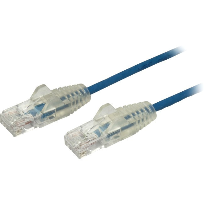StarTech.com Câble CAT6 1,8 m - Cordon de raccordement CAT6 fin - Bleu - Connecteurs RJ45 sans accroc - Câble Ethernet Gigabit - 28 AWG - LSZH (N6PAT6BLS)