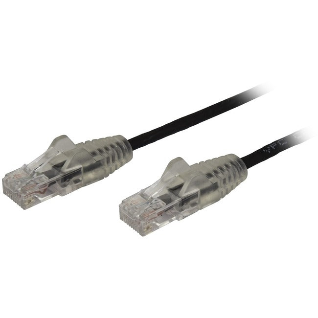 StarTech.com Câble CAT6 6 pouces - Cordon de raccordement mince CAT6 - Connecteurs RJ45 noirs sans accroc - Câble Ethernet Gigabit - 28 AWG - LSZH (N6PAT6INBKS)