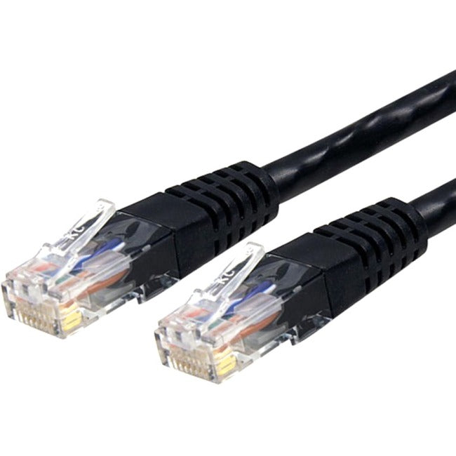 StarTech.com Câble Ethernet CAT6 de 25 pieds - Gigabit moulé noir - 100 W PoE UTP 650 MHz - Cordon de raccordement de catégorie 6 Câblage certifié UL/TIA