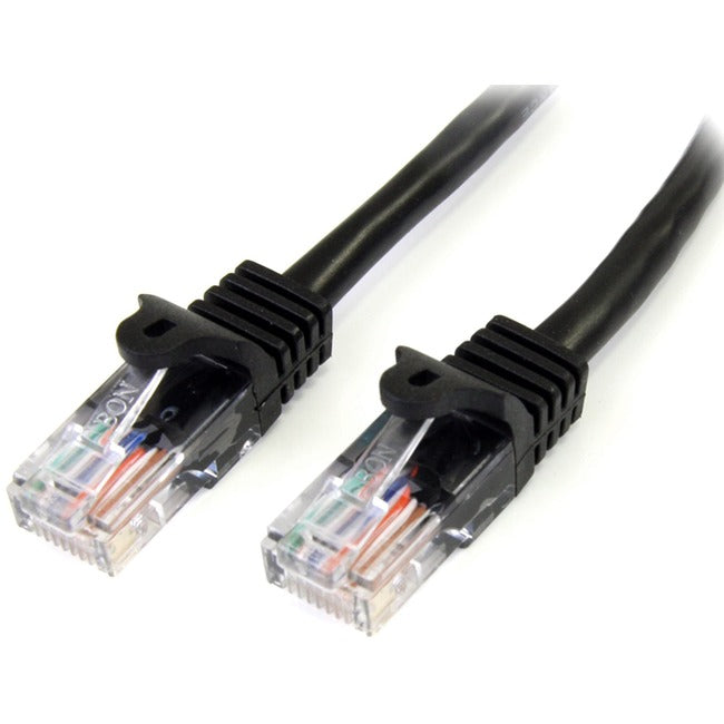 StarTech.com Câble de raccordement UTP Cat5e noir sans accroc de 15 pi
