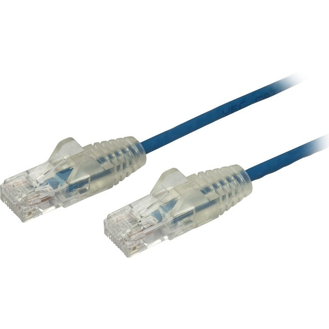 Câble CAT6 de 3 pieds StarTech.com - Cordon de raccordement CAT6 mince - Bleu - Connecteurs RJ45 sans accroc - Câble Ethernet Gigabit - 28 AWG - LSZH (N6PAT3BLS)