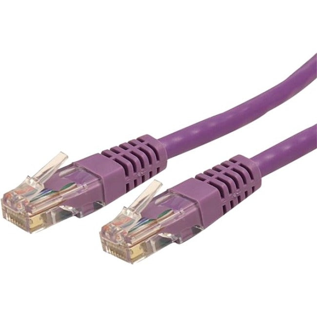 StarTech.com Câble Ethernet CAT6 1,8 m - Gigabit moulé violet - 100 W PoE UTP 650 MHz - Cordon de raccordement de catégorie 6 Câblage certifié UL/TIA