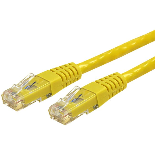 Câble Ethernet CAT6 de 50 pieds de StarTech.com - Gigabit moulé jaune - 100 W PoE UTP 650 MHz - Cordon de raccordement de catégorie 6 Câblage certifié UL/TIA