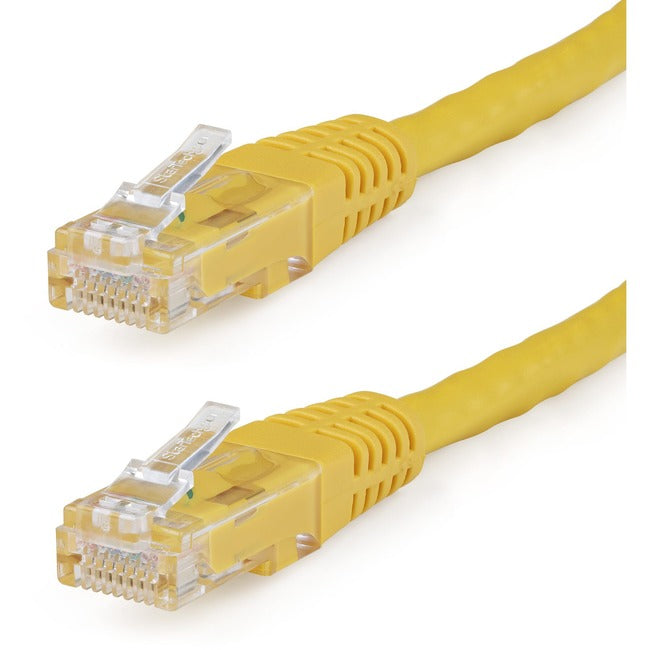 Câble Ethernet CAT6 de 20 pieds de StarTech.com - Gigabit moulé jaune - 100 W PoE UTP 650 MHz - Cordon de raccordement de catégorie 6 Câblage certifié UL/TIA