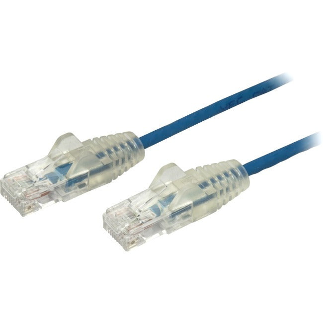 StarTech.com Câble CAT6 6 pouces - Cordon de raccordement mince CAT6 - Connecteurs RJ45 bleus sans accroc - Câble Ethernet Gigabit - 28 AWG - LSZH (N6PAT6INBLS)