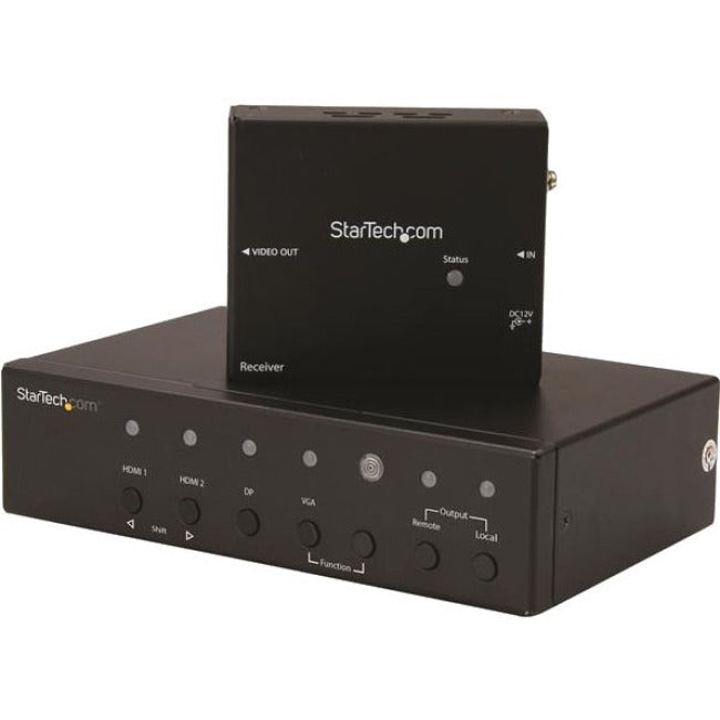 Extendeur HDBaseT multi-entrées StarTech.com avec commutateur intégré - DisplayPort VGA et HDMI sur CAT5e ou CAT6 - Jusqu'à 4K - jusqu'à 230 pi